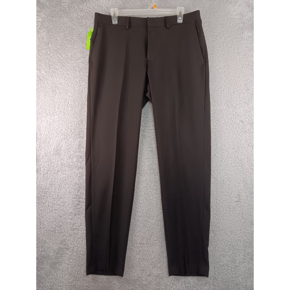 Haggar Pants Men 33x30 Black NWT H26 Premium Stretch Slim Fit Wrinkle Free Dress